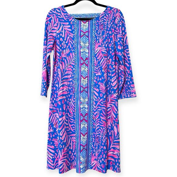Lilly Pulitzer OPHELIA swing dress size medium 3/4 sleeves tropical resort wear - Picture 13 of 13